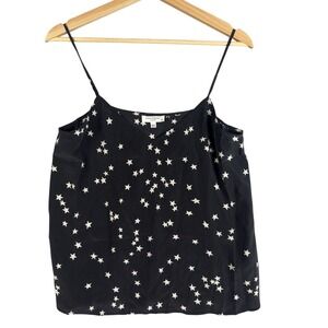 Equipment Femme Black Star Print 100% Silk Camisole Women's Top Size‎ S/P